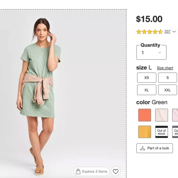 Universal Thread Green Basic T Shirt Dress in Green

A1 - Picture 9 of 9